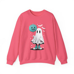 Teal Pumpkin & Ghost Crewneck Sweatshirt, Cozy Fall Apparel, Funny Sweatshirt, Gift for Her, Casual Wear