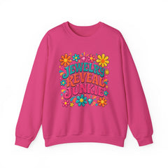 Jewelry Reveal Junkie Sweatshirt by Gildan, Cozy Unisex Crewneck, Gift for Jewelry Lovers