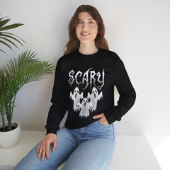 Scary Ghosts Unisex Crewneck Sweatshirt | Halloween Apparel, Spooky Sweatshirt, Ghost Theme, Gift for Halloween Lovers, Cozy Fall Fashion