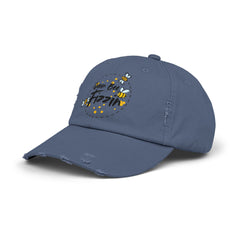 Distressed Cap with Queen Bee Fizzin Design, Vintage Hat, Bee Lovers, Jewelry Reveals