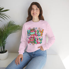 Holly Jolly Crewneck Gildan Sweatshirt — Colorful Christmas Ornament Holiday Sweater