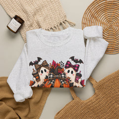 Halloween Ghosts & Pumpkin Crewneck Sweatshirt