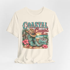 Coastal Cowgirl Tee — "Howdy Shore" Beach Western Graphic T-Shirt