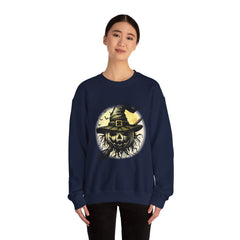 Halloween Witch Sweatshirt, Unisex Sweatshirt for Fall, Cozy Crewneck for Halloween Parties, Spooky Season Apparel, Gift for Witch Lovers