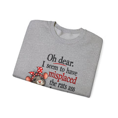 Sarcastic Crewneck Sweatshirt - Don’t Give A Rats Ass