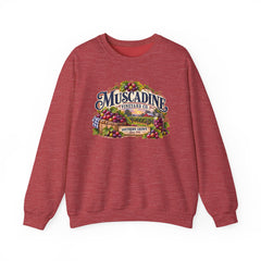 Muscadine Vineyard Crewneck Sweatshirt — Vintage Grape Winery Graphic - Southern Heritage