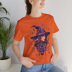 Enchanting Witch Graphic Tee - Perfect for Halloween, Gifts, Parties, Casual Wear, and Witchy Vibes
