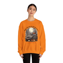 Spooky Adventure Sweatshirt - Jeepin' Through the Spooky Season, Unisex Crewneck, Fall Apparel, Halloween Gift, Cozy Halloween Wear