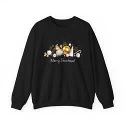 Festive Holiday Sweatshirt, Cozy Winter Apparel, Perfect Gift for Christmas, Tree Ornaments