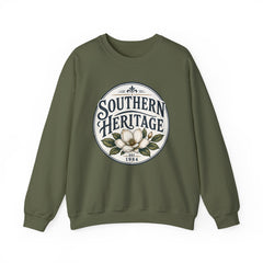 Southern Heritage Crewneck Sweatshirt — Vintage Magnolia Graphic