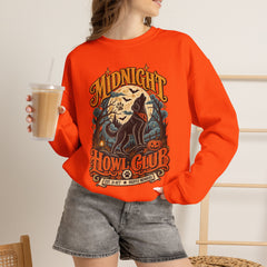 Midnight Howl Club Sweatshirt — Moonlit Wolves Graphic Crewneck