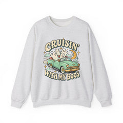Cruisin' With My Boos Sweatshirt — Cute Ghost Halloween Crewneck