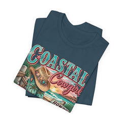 Coastal Cowgirl Tee — "Howdy Shore" Beach Western Graphic T-Shirt