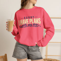 "Sorry I Have Plans With My Dog" Cozy Dog Lover Crewneck Sweatshirt
