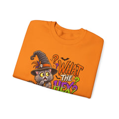 Halloween Cat 'What the Hex?' Crewneck Sweatshirt