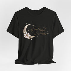 Starlight Dreamer Tee — Moon & Floral Graphic Shirt