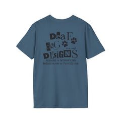 FB Rockstar Dog Unisex T-Shirt - Deaf Dogs Definitely Rock Design