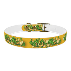 Gold Dog Collar - St Patrick's Day Horseshoe & Coin Design