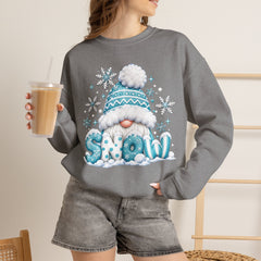 Winter Chill Sweatshirt - Cozy Unisex Crewneck with Snowy Design, Perfect for Holidays, Gifts, Snow Lovers, Warmth, Casual Style