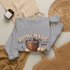 Crewneck Sweatshirt — "Homemade Ice Cream Social" Vintage Ice Cream Maker Design