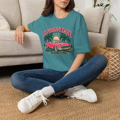 Expensive Taste Social Club T-Shirt — Retro Palm & Classic Car Tee