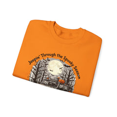 Spooky Adventure Sweatshirt - Jeepin' Through the Spooky Season, Unisex Crewneck, Fall Apparel, Halloween Gift, Cozy Halloween Wear