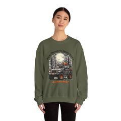 Spooky Adventure Sweatshirt - Jeepin' Through the Spooky Season, Unisex Crewneck, Fall Apparel, Halloween Gift, Cozy Halloween Wear