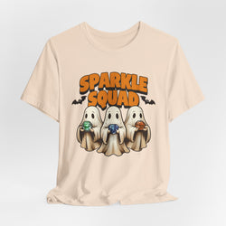 Sparkle Squad Ghost Tee | Unisex Jersey Short Sleeve T-Shirt | Cute Halloween Shirt, Party Outfit, Gift Idea, Casual Wear