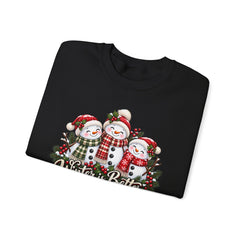 Winter is Better with Friends - Snowmen Crewneck Sweatshirt, Cozy Christmas Apparel, Holiday Festive Sweatshirt