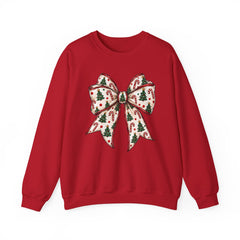 Christmas Bow Crewneck Sweatshirt — Festive Holiday Bow Sweatshirt