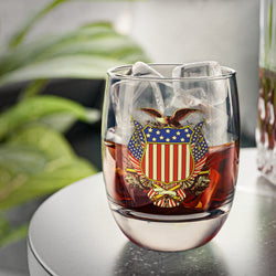 Whiskey Glass-  Civil War Design