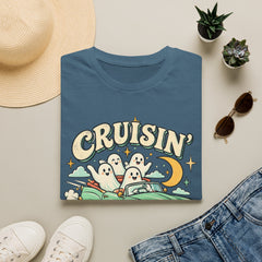 Cruisin' With My Boos T-Shirt — Cute Retro Ghosts Driving Graphic Halloween BP