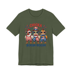 Chicka Boom Boom Patriotic Chickens Tee - 4th of July USA Shirt