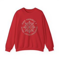 “Have Yourself a Merry Little Christmas” Snowflake Gildan Crewneck Sweatshirt