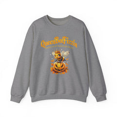 Fall Queen Bee Crewneck Sweatshirt - Halloween Pumpkin Design