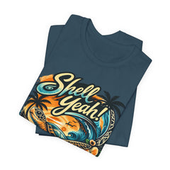 Shell Yeah! Turtle Graphic Tee — Tropical Beach Surf T-Shirt