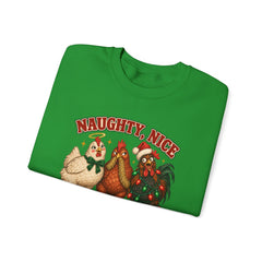 "Naughty, Nice & Slightly Feral" Holiday Christmas Crewneck Sweatshirt