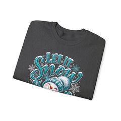 Let It Snow Snowman Crewneck Sweatshirt — Cozy Holiday Winter Pullover