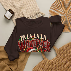 'Fa La La La Whatever' Cute Sleepy Reindeer Christmas Sweatshirt