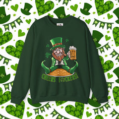 St. Patrick's Day Unisex Crewneck- Cheers Leprechaun