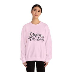 "Merry Christmas" Crewneck, Unisex Sweater, Winter Fashion, Festive Apparel, Holiday Gift, Christmas tree