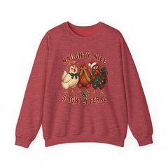 "Naughty, Nice & Slightly Feral" Holiday Christmas Crewneck Sweatshirt