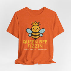 Queen Bee Fizzin' Unisex T-Shirt - Cute Bee Graphic Tee for Bee Lovers