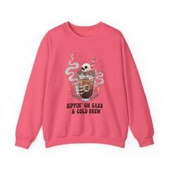 Sassy Coffee Sweatshirt - Cozy Unisex Crewneck, Halloween Fashion, Gift for Coffee Lovers, Fall Apparel, Cute Casual Style