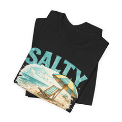 Salty Soul Beach T-Shirt — Vintage Umbrella & Chair Summer Tee