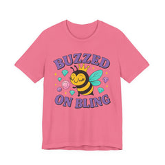Buzzed on Bling - Bee T-Shirt | Fun Unisex Tee for Bee Lovers and Jewelry Lovers alike