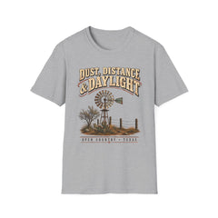 Dust, Distance & Daylight T-Shirt — Vintage Windmill Graphic Tee for Outdoor Lovers- Southern Heritage