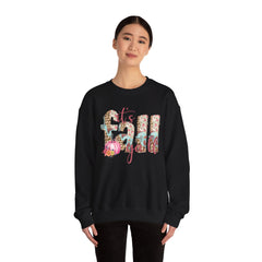 Cozy It’s Fall Y’all Sweatshirt with Floral Design, Perfect for Autumn Style, Thanksgiving Gift, Casual Wear, Seasonal Comfort