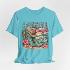 Coastal Cowgirl Tee — "Howdy Shore" Beach Western Graphic T-Shirt