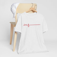 Love Signature T-Shirt – Minimal Red Script Tee